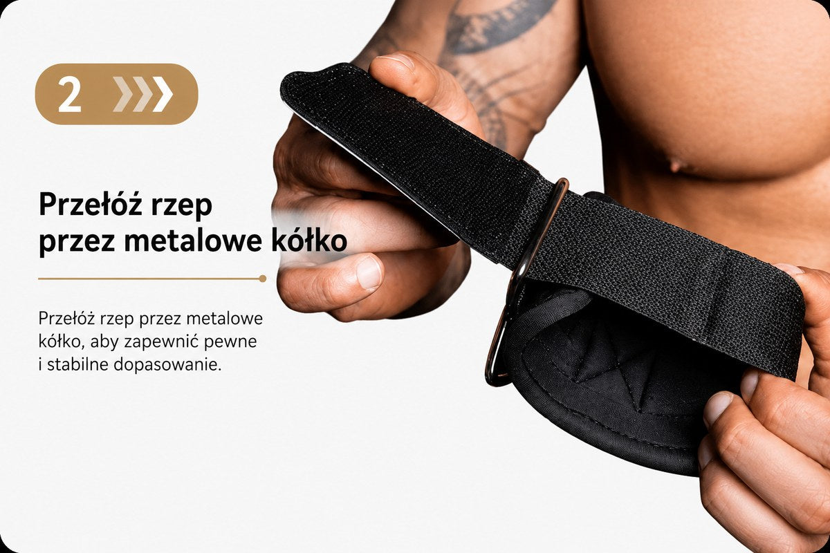 Przełóż przez metalowe kółko